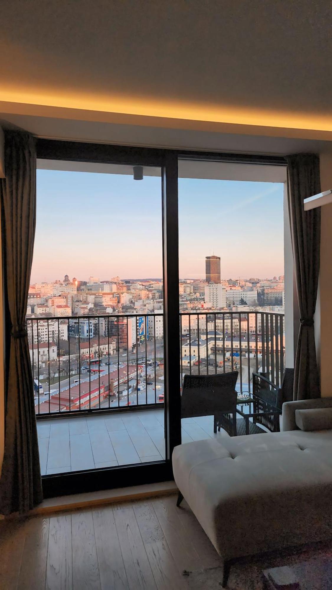 Belgrade Waterfront 16Th Fl Lux Apt. W/ City View Ngoại thất bức ảnh